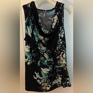 Cowl neck sleeveless top
